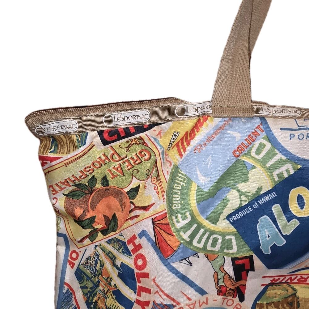 EUC Vintage LeSportsac Travel Design Medium Tote (Measurements In Photos) - Picture 3 of 7